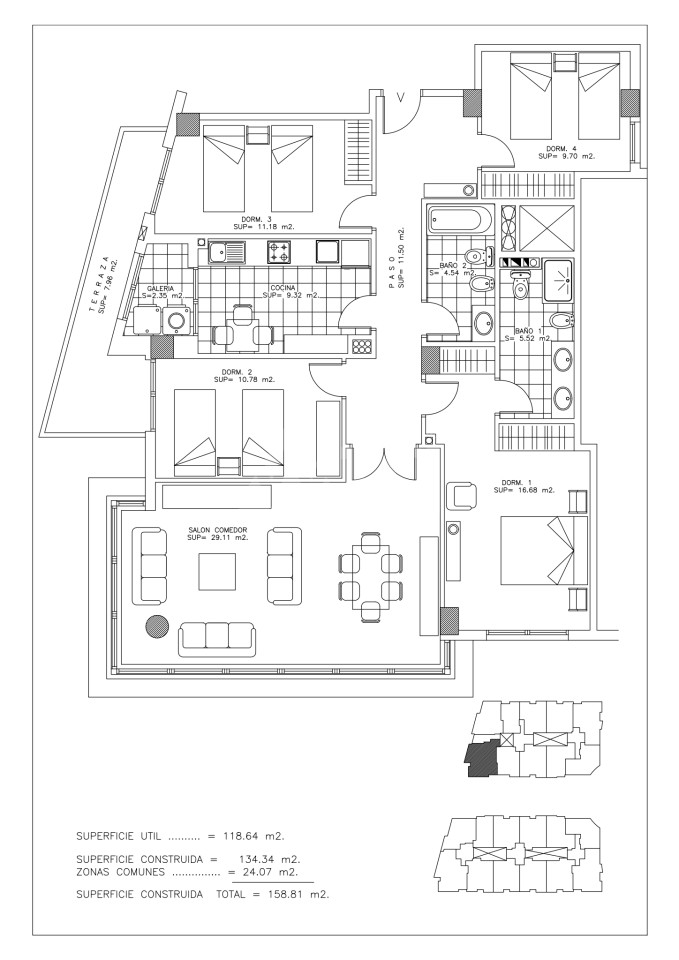 Apartament cu 4 dormitoare în Elche - US6932 - 1