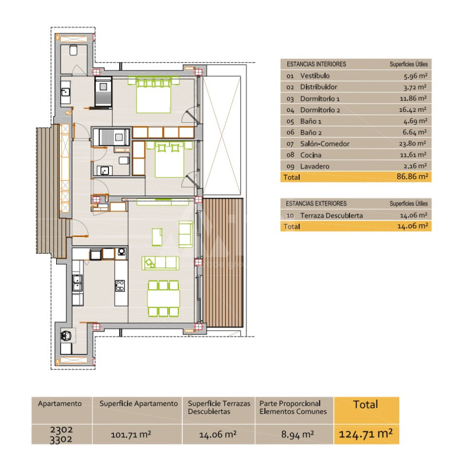2 bedroom Apartment in Oliva - CHG24047 - 1