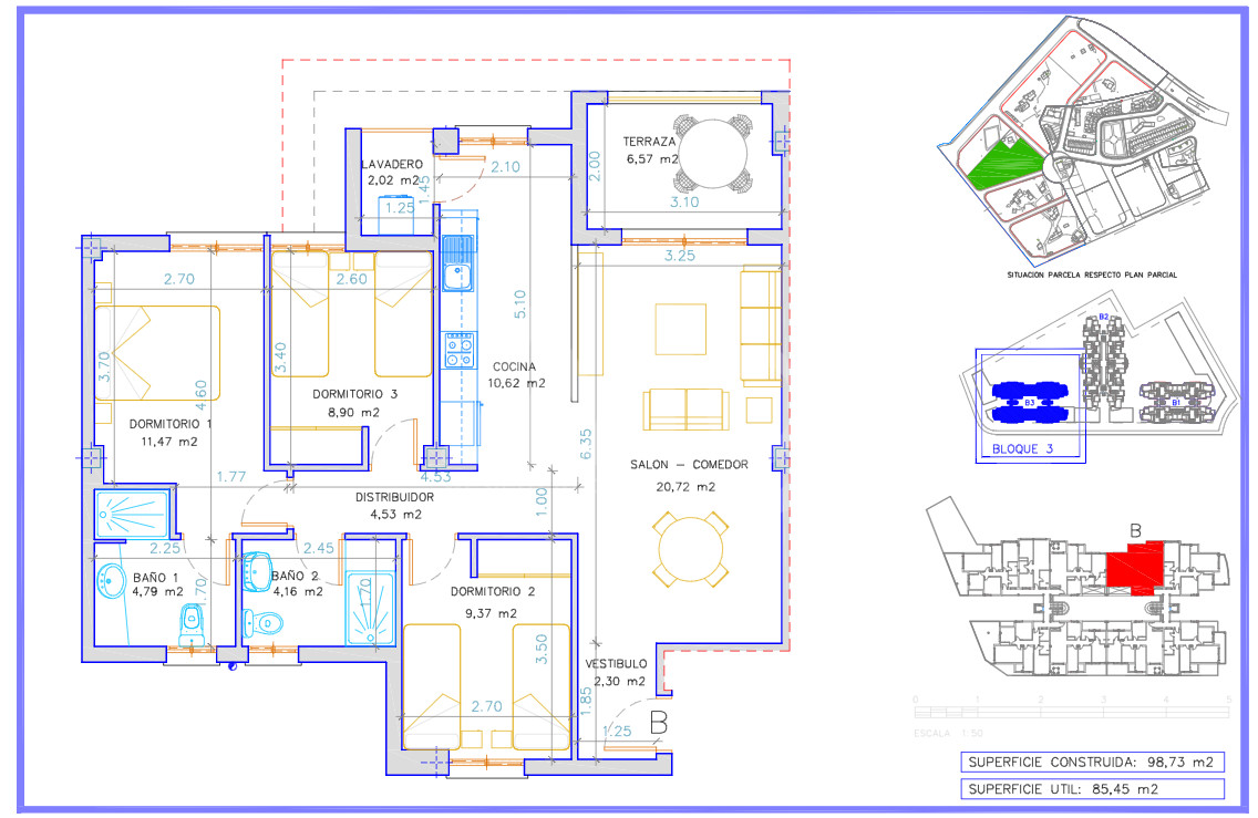 3 Schlafzimmer Appartement in Villajoyosa - APS24432 - 1