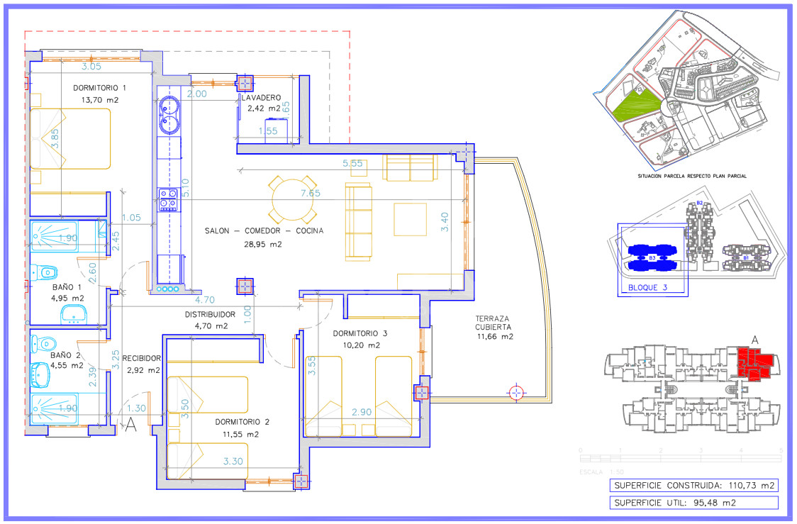 3 bedroom Apartment in Villajoyosa - APS24440 - 1