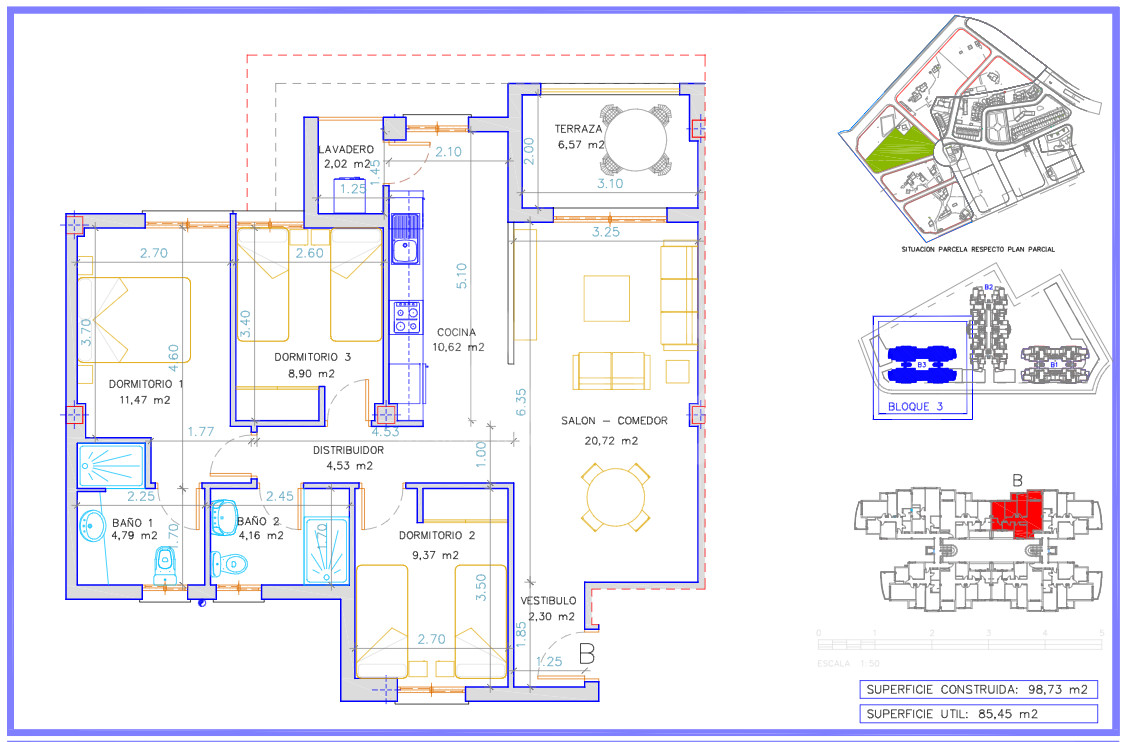 3 bedroom Apartment in Villajoyosa - APS24441 - 1