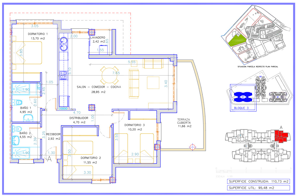 3 Schlafzimmer Penthouse-Wohnung in Villajoyosa - APS24449 - 1