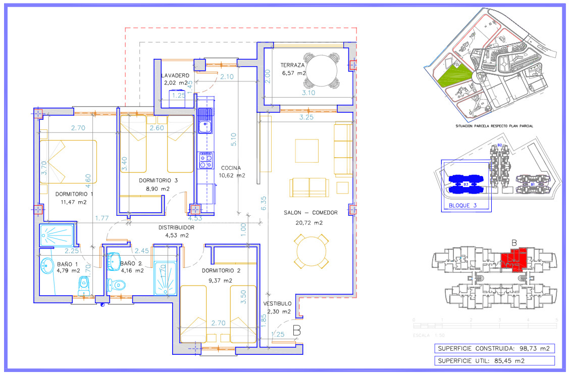 3 Schlafzimmer Penthouse-Wohnung in Villajoyosa - APS24450 - 1