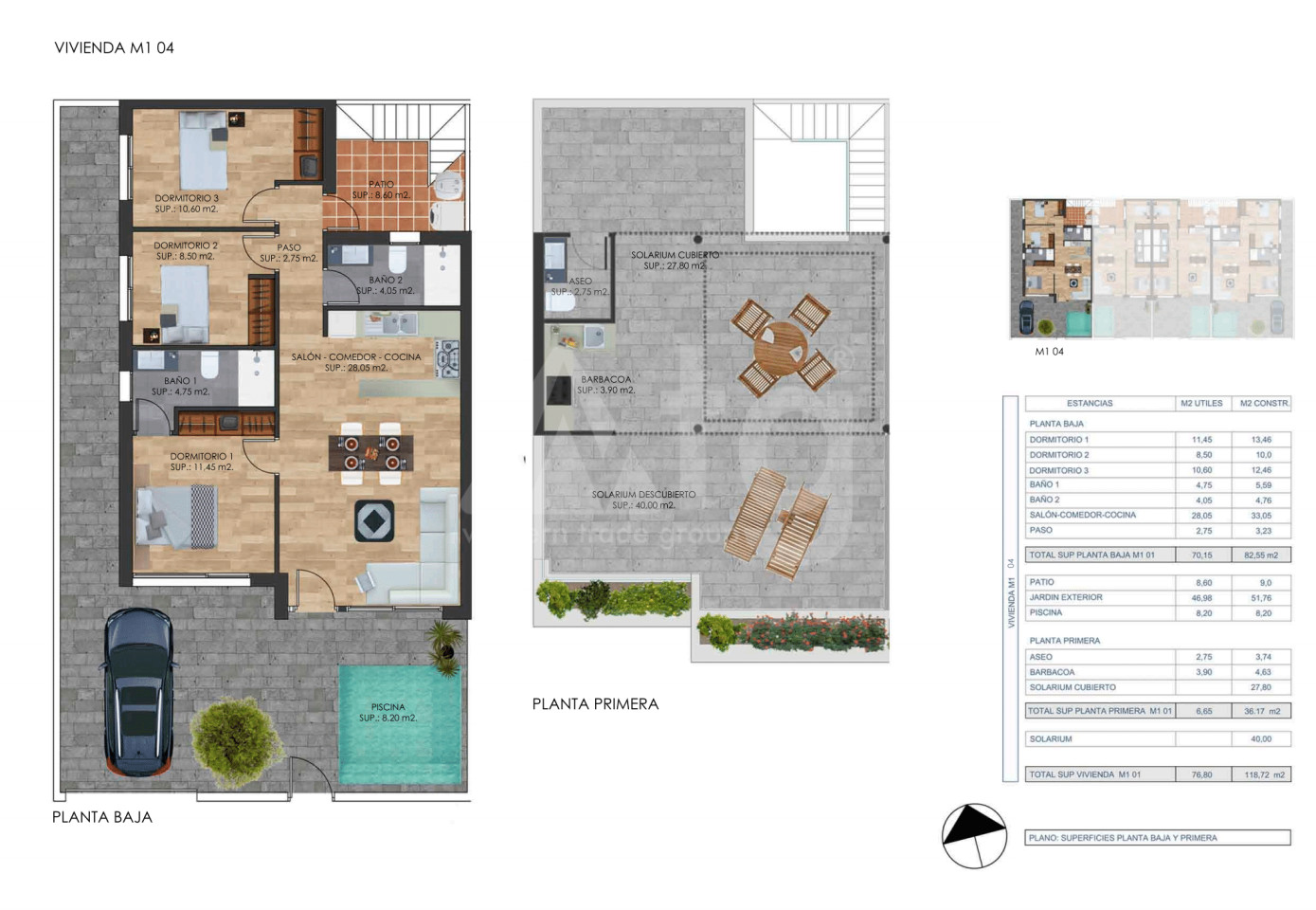 Townhouse cu 3 dormitoare în Torre Pacheco - CLD24461 - 1