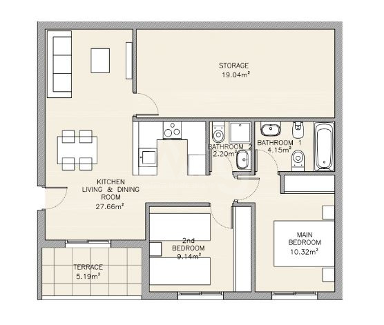 Apartamento de 2 habitaciones en Águilas - ATI52739 - 2