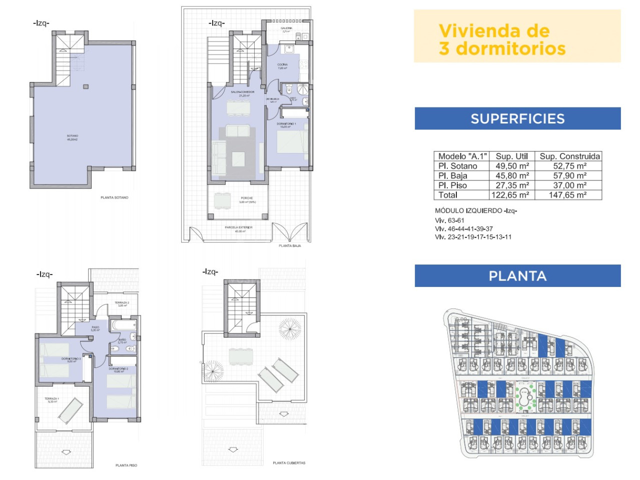 3 bedroom Villa in San Miguel de Salinas - EHS25346 - 1