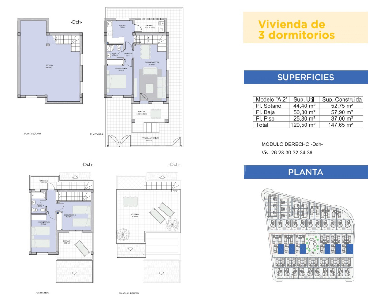 Villa de 3 habitaciones en San Miguel de Salinas - EHS25359 - 1