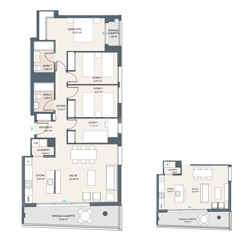 4 Schlafzimmer Appartement in Alicante - AEH25914 - 1