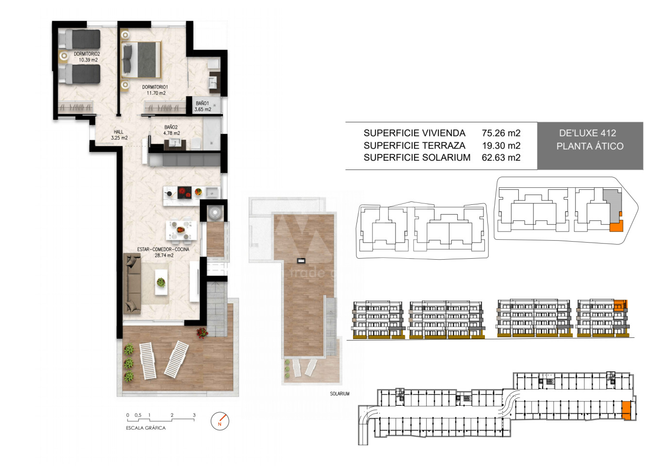 2 bedroom Penthouse in Playa Flamenca - DI26275 - 1