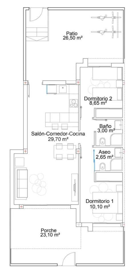 Bungalow cu 2 dormitoare în Villamartin - MCB26335 - 1