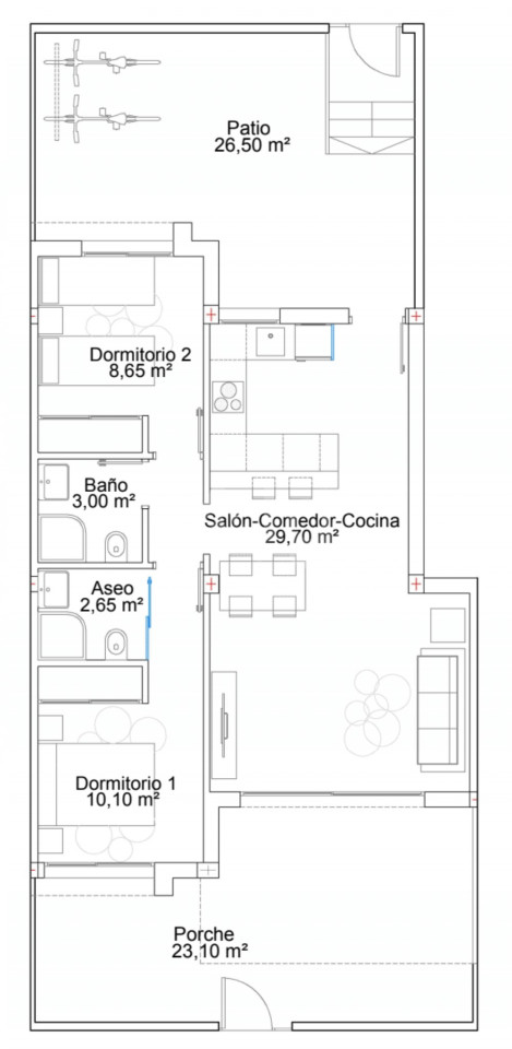 2 Schlafzimmer Bungalow in Villamartin - MCB26339 - 1