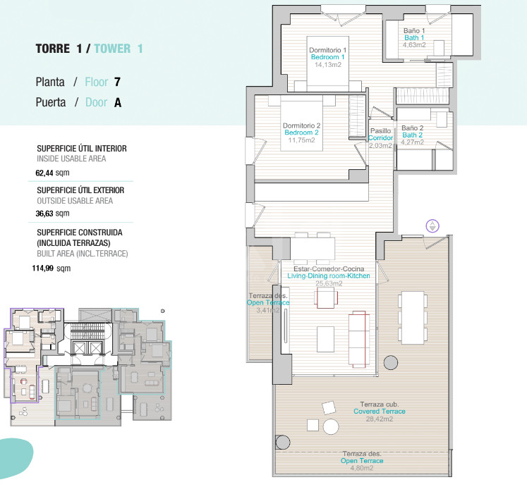 Apartament cu 2 dormitoare în Calpe - QUA26375 - 1