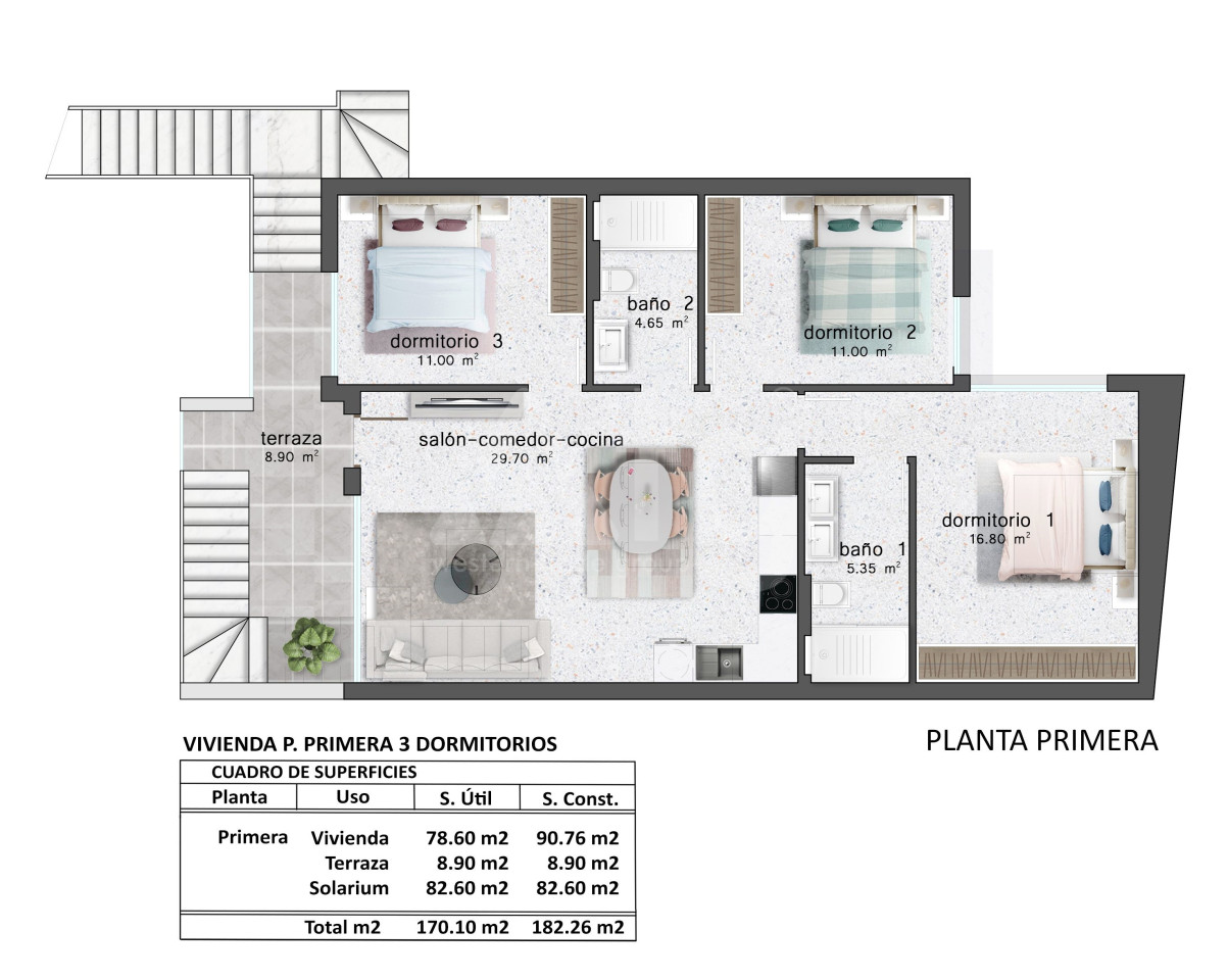 Bungalow cu 3 dormitoare în Pilar de la Horadada - OK26396 - 1
