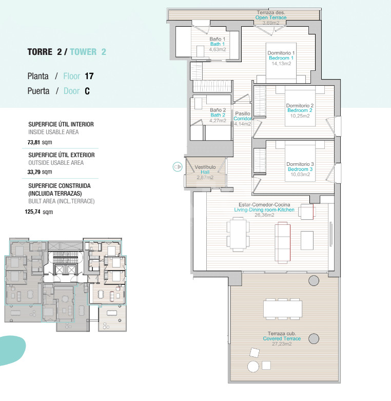 3 bedroom Apartment in Calpe - QUA26424 - 1