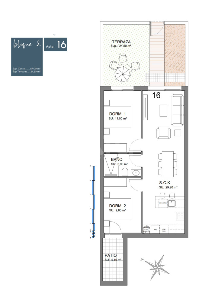 2 bedroom Apartment in Algorfa - GV26497 - 1