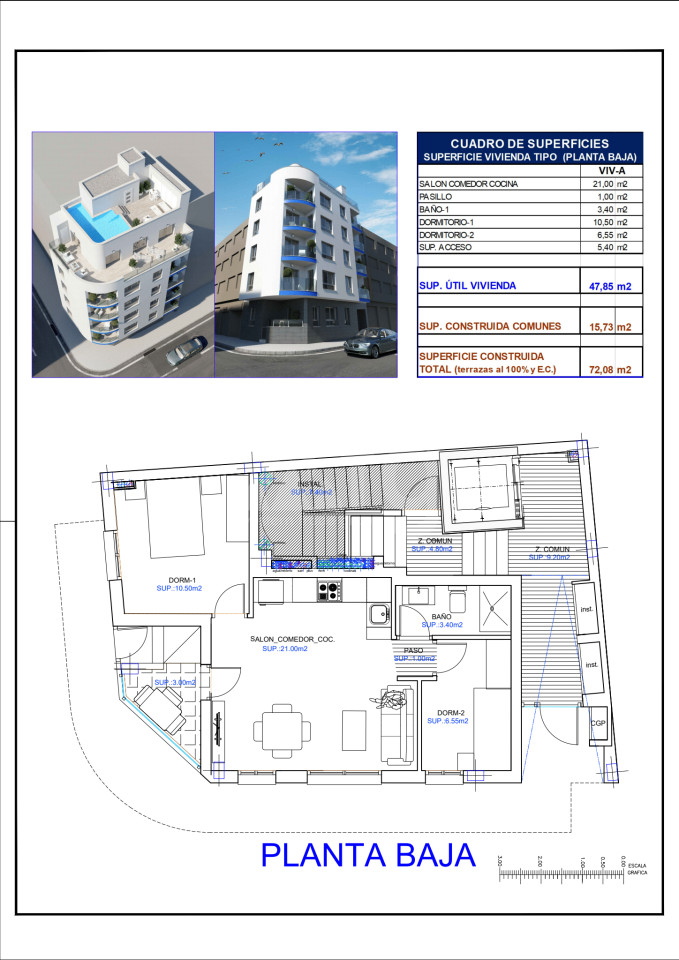 Apartament cu 2 dormitoare în Torrevieja - EPI27543 - 1