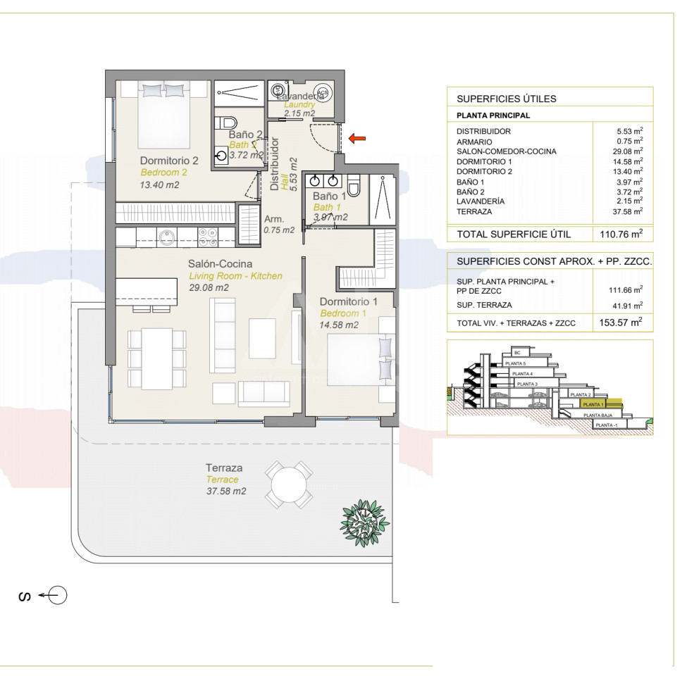 2 bedroom Apartment in Finestrat - CAM27571 - 1