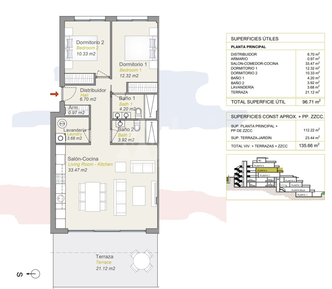 2 bedroom Apartment in Finestrat - CAM27580 - 1