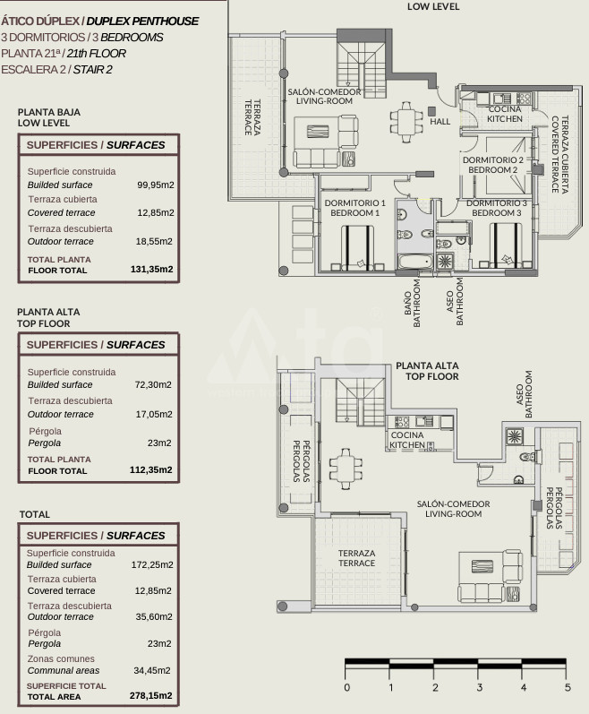 Ático de 3 habitaciones en Calpe - GEA27719 - 1