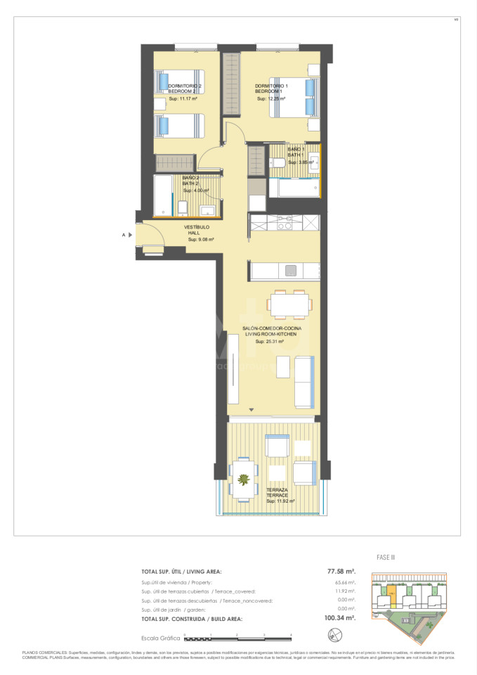 2 bedroom Apartment in Dehesa de Campoamor - UBA28177 - 1