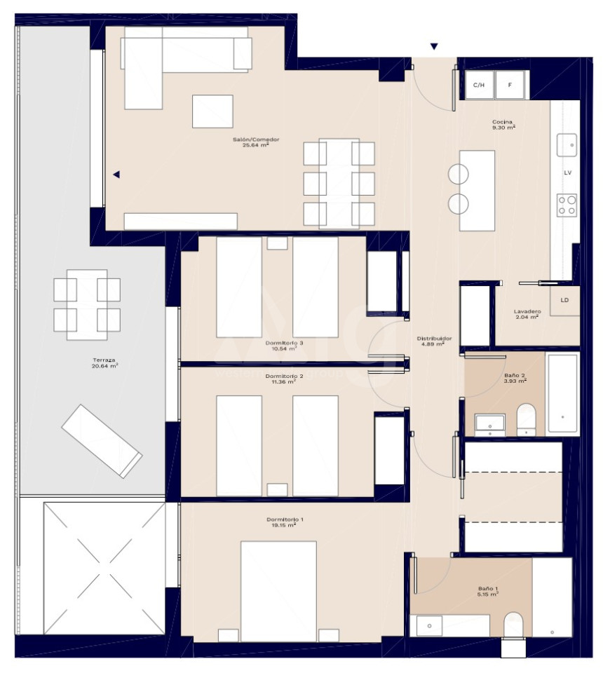 3 bedroom Apartment in Denia - AEH28356 - 1