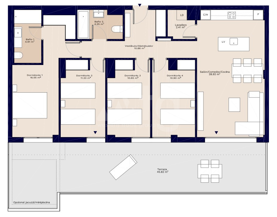 4 bedroom Penthouse in Denia - AEH28362 - 1