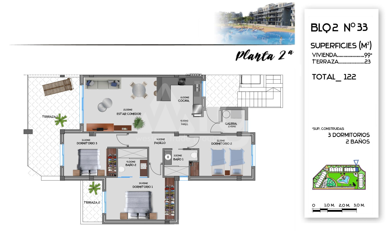 3 bedroom Apartment in Guardamar del Segura - CN28530 - 1