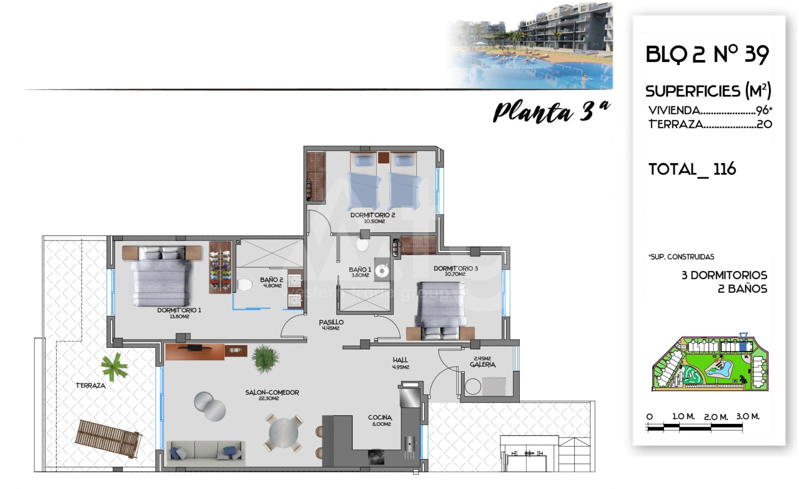 Apartament cu 3 dormitoare în Guardamar del Segura - CN28536 - 1