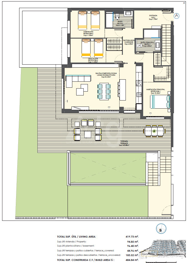 Duplex de 3 habitaciones en Benidorm - UBA28830 - 1