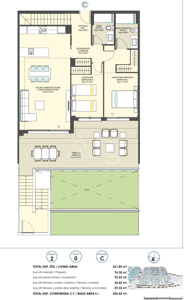 Casă Duplex cu 2 dormitoare în Benidorm - UBA28851 - 1