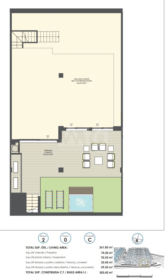 Duplex de 2 habitaciones en Benidorm - UBA28851 - 2