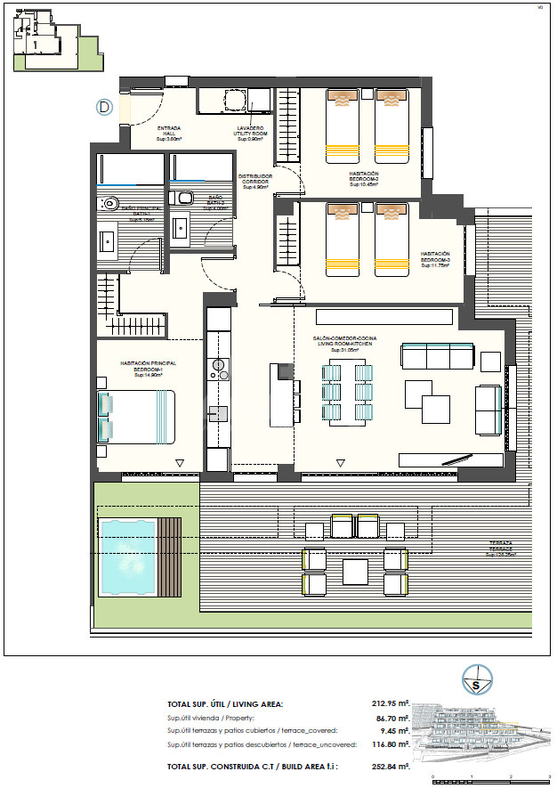 3 bedroom Apartment in Benidorm - UBA28882 - 1