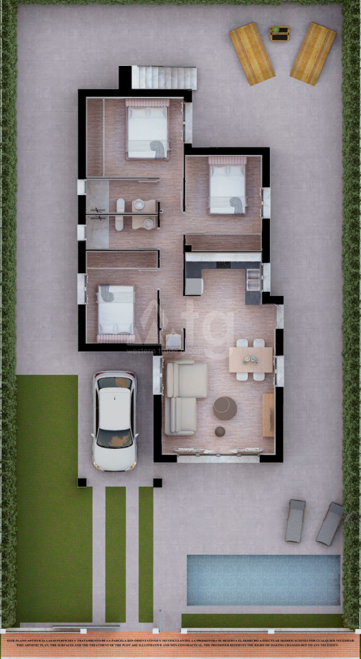 Villa de 3 habitaciones en Los Alcázares - SGN56521 - 3