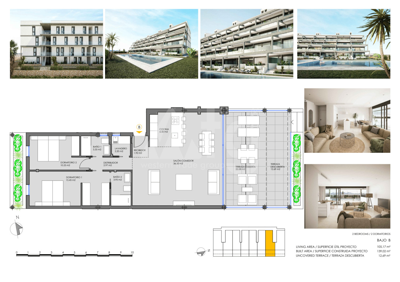 Apartamento de 2 habitaciones en Mar de Cristal - CVA30712 - 1