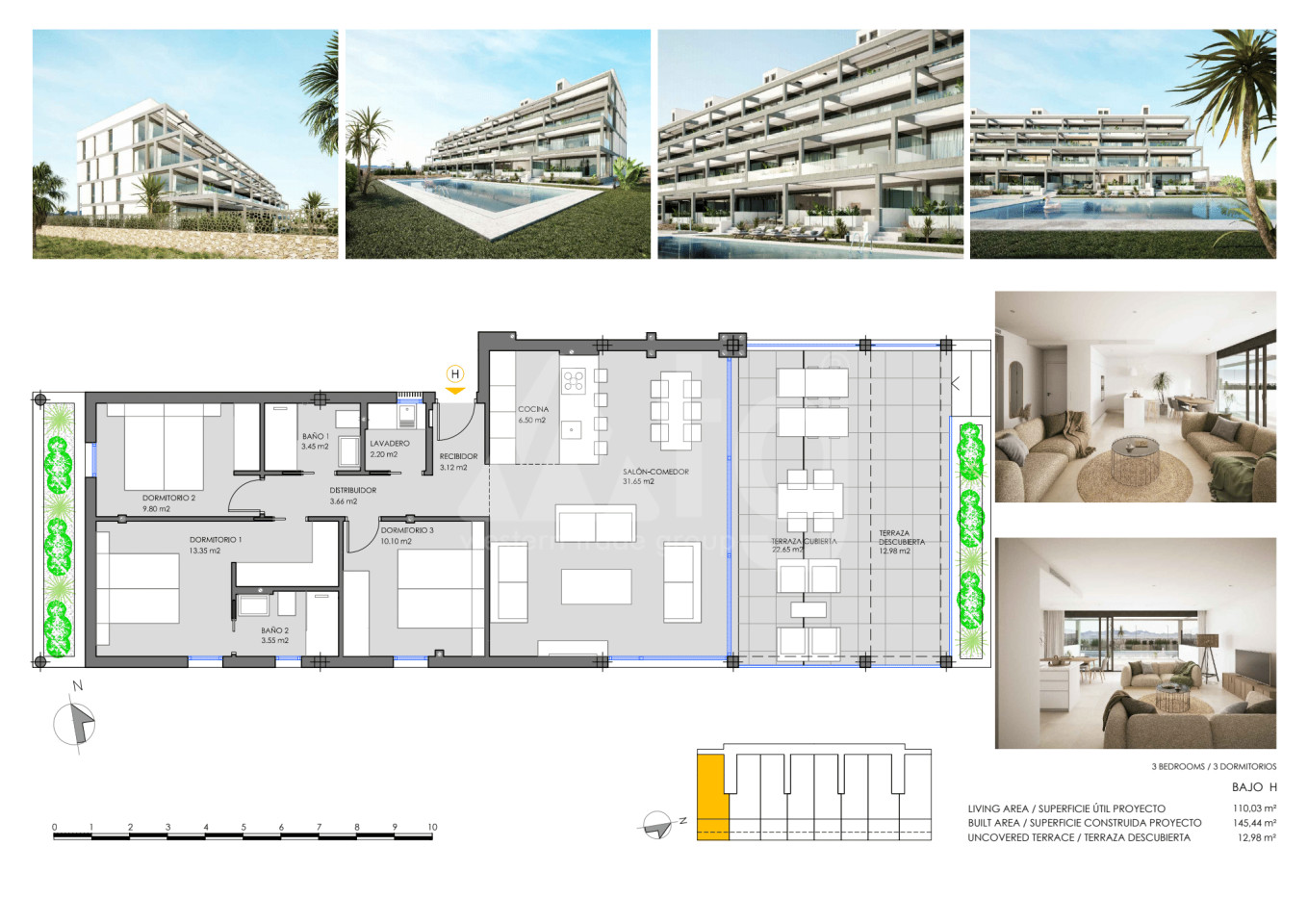 3 bedroom Apartment in Mar de Cristal - CVA30720 - 1