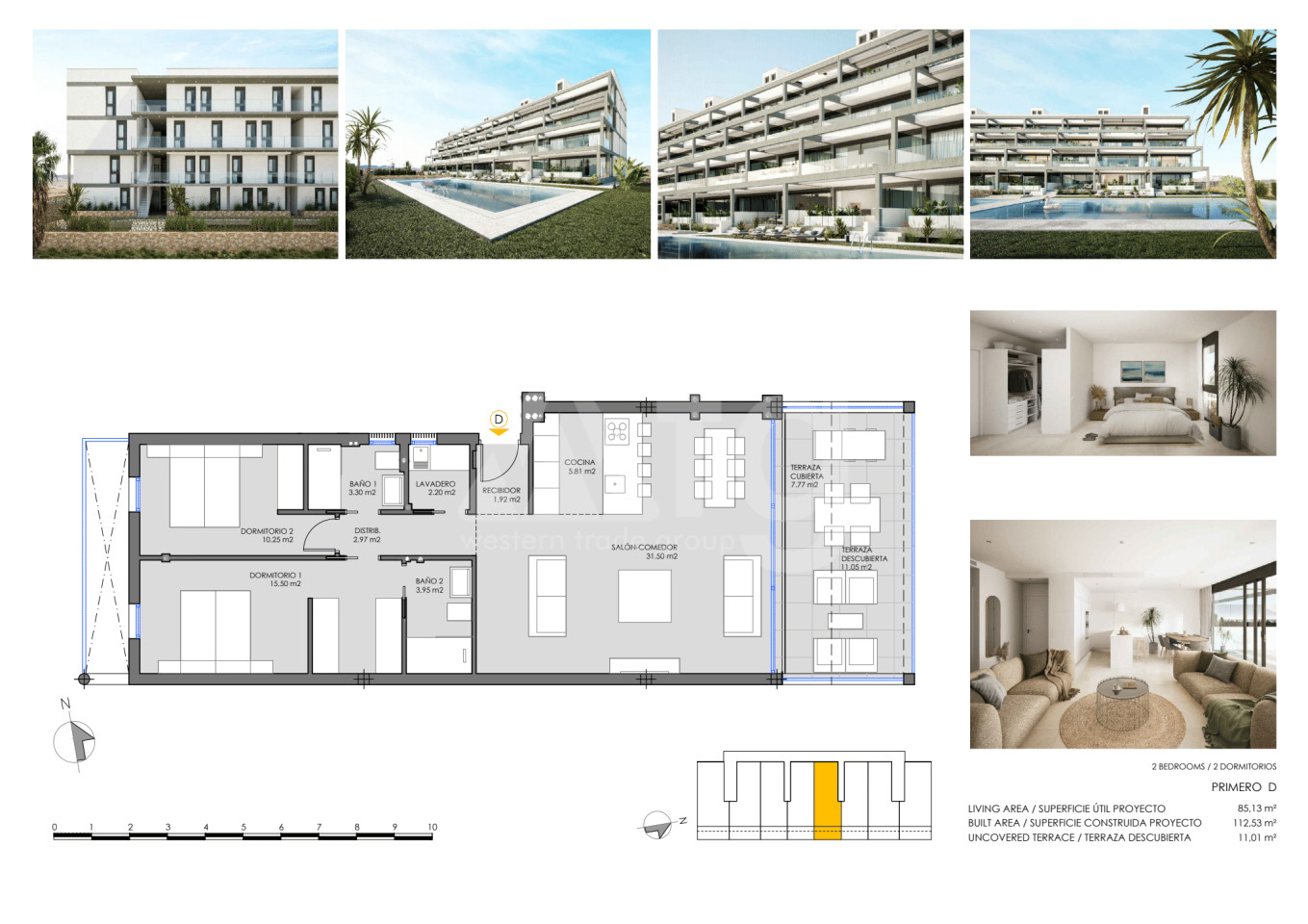 2 bedroom Apartment in Mar de Cristal - CVA30724 - 1