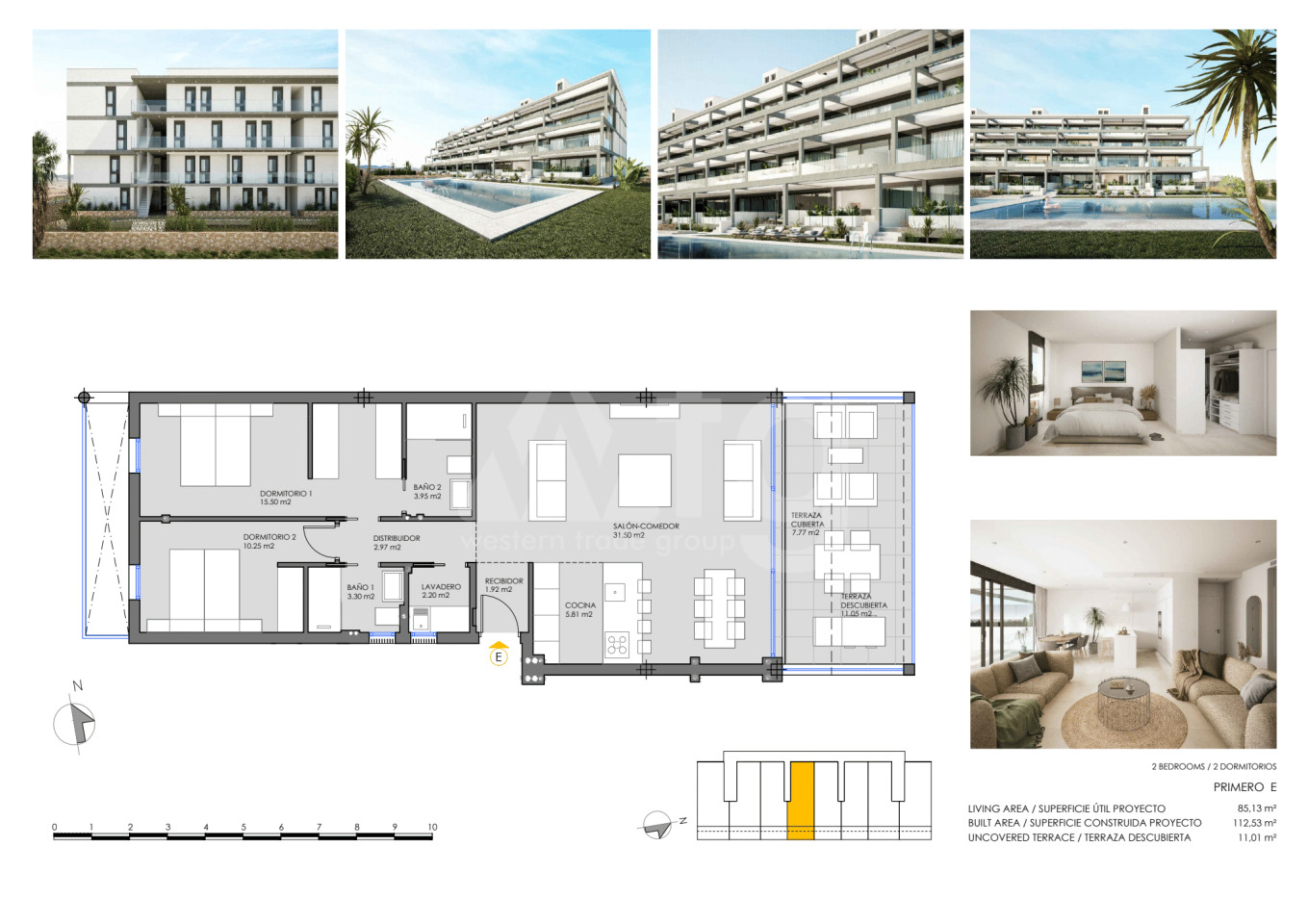 Apartamento de 2 habitaciones en Mar de Cristal - CVA30725 - 1