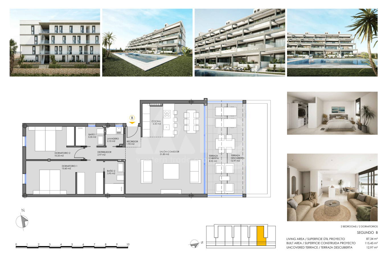 2 bedroom Apartment in Mar de Cristal - CVA30730 - 1