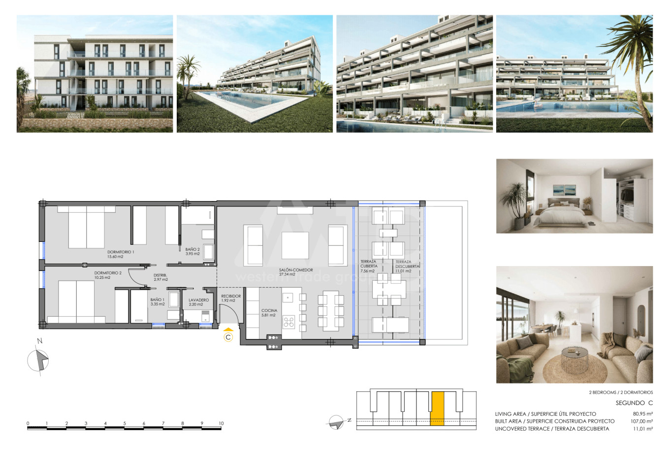 2 bedroom Apartment in Mar de Cristal - CVA30731 - 1