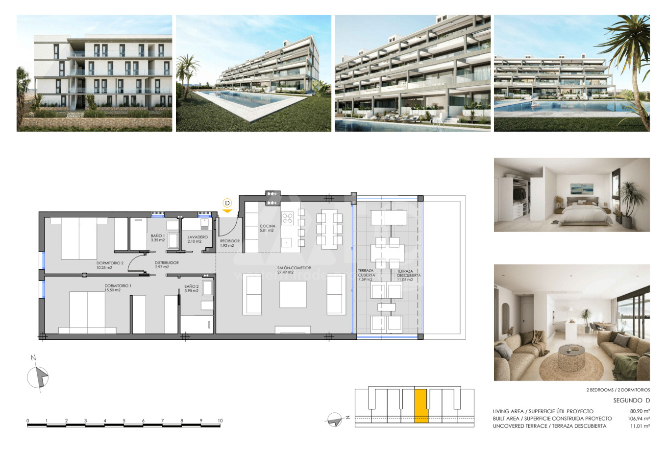 Apartament w Mar de Cristal, 2 sypialnie - CVA30732 - 1