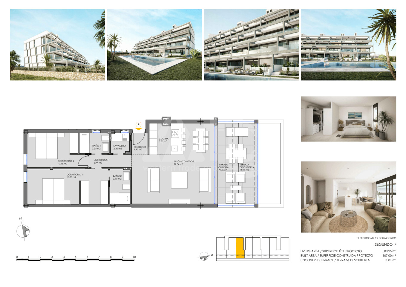 2 bedroom Apartment in Mar de Cristal - CVA30734 - 1