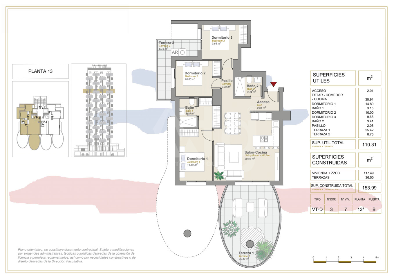 Apartamento de 3 habitaciones en Calpe - CAM31037 - 1