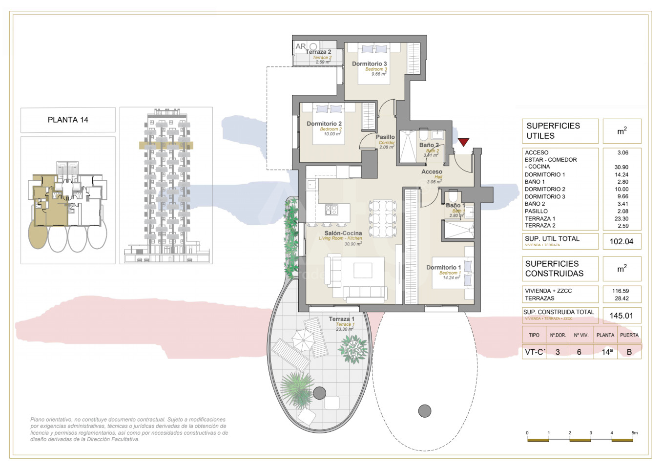 Apartamento de 3 habitaciones en Calpe - CAM31039 - 1