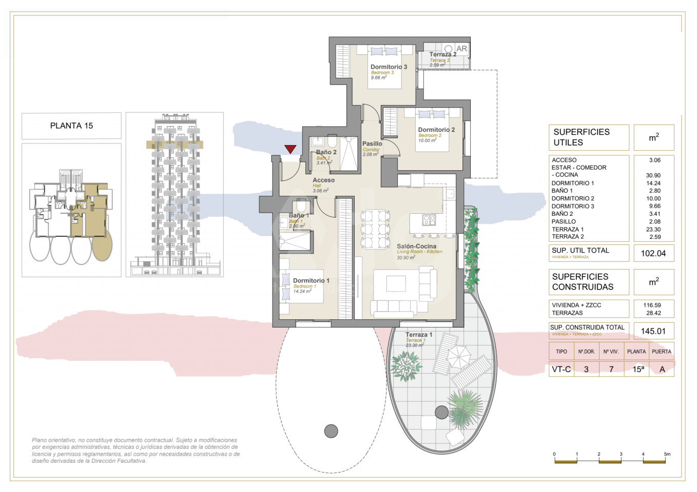 Apartamento de 3 habitaciones en Calpe - CAM31040 - 1