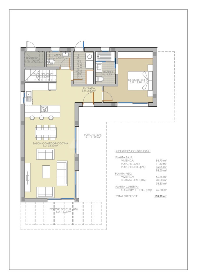 Villa de 3 chambres à La Marina - GBQ31102 - Photo 2