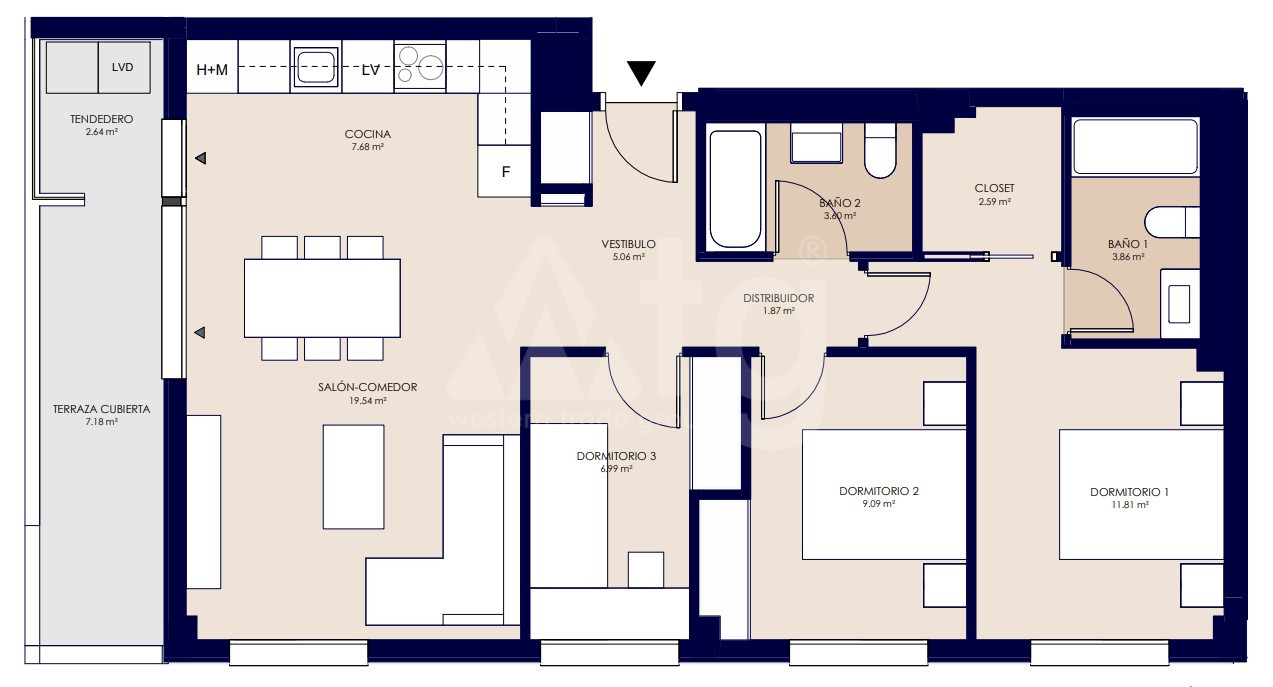3 bedroom Apartment in San Juan de Alicante - AEH31145 - 1