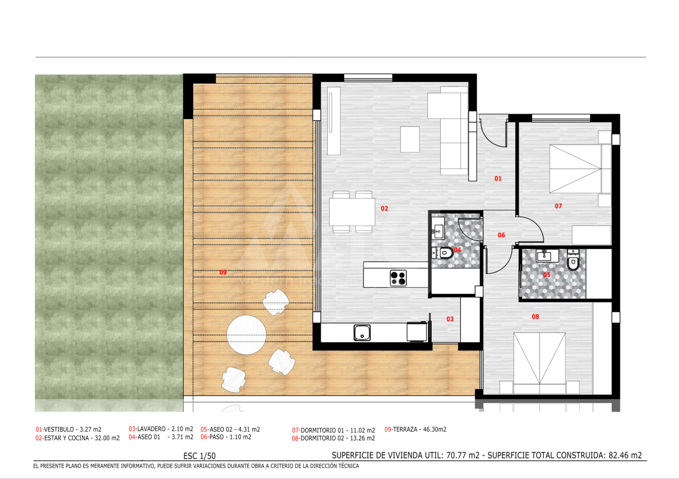 2 bedroom Apartment in Aspe - GPF31451 - 1