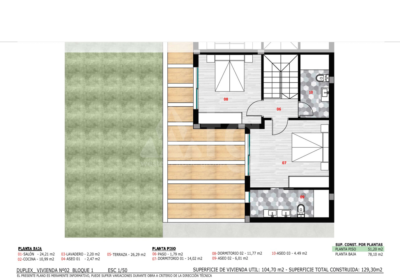 Duplex   v Monforte del Cid, 2 ložnice - GPF31452 - Foto 3