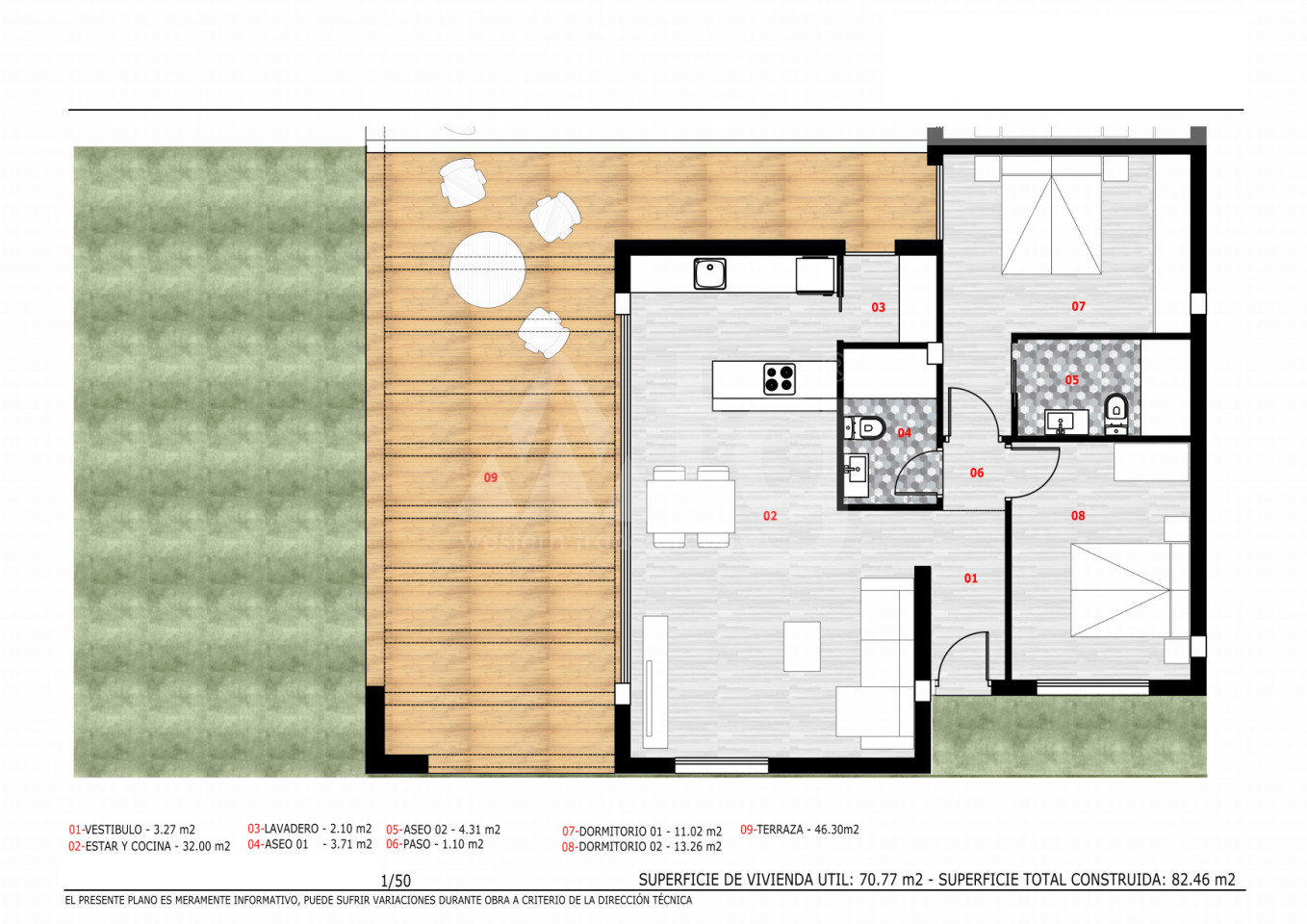 2 bedroom Apartment in Aspe - GPF31455 - 1