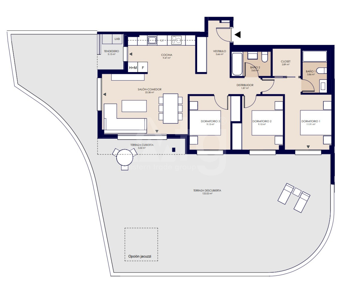 3 bedroom Apartment in San Juan de Alicante - AEH31481 - 1